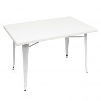 800 x 1200mm White Isotop Table Top with White Tolix Base