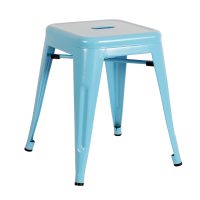 Small Replica Tolix Stool in Matte Sky Blue