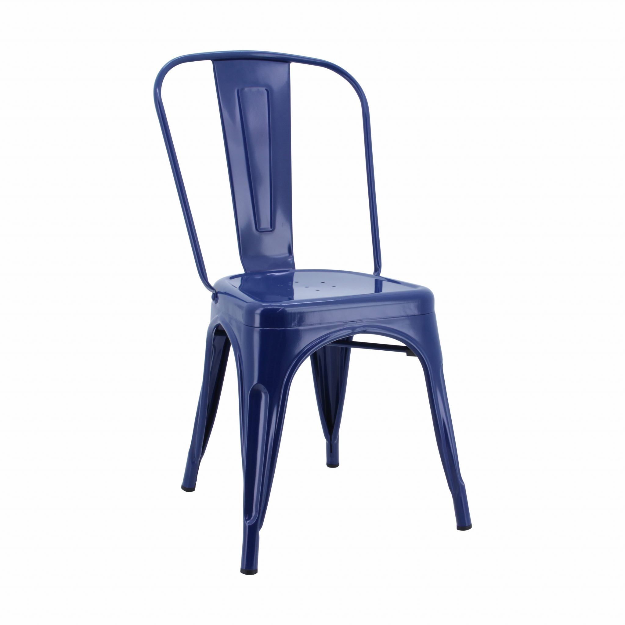Replica Tolix Chair in Gloss Navy Blue | Cafe Furniture Brisbane