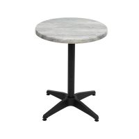 600mm Round Cement Isotop Table Top with Black Roma Base