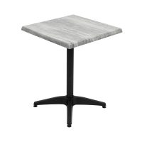 600mm Square Cement Isotop Table Top with Black Roma Base
