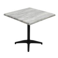 800mm Square Cement Isotop Table Top with Black Roma Base