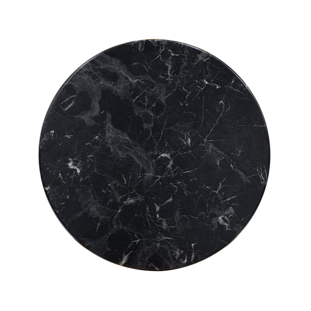 Alcantara Black (Marble Look) Round 600mm Isotop Plus Table Top
