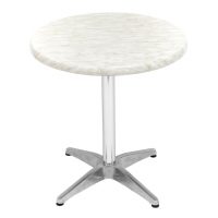 700mm Round Marble Isotop Table Top with Silver Roma Base