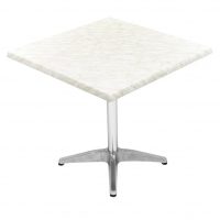 800mm Square Marble Isotop Table Top with Silver Roma Base