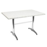 800 x 1200mm Marble Isotop Table Top with Silver Roma Base