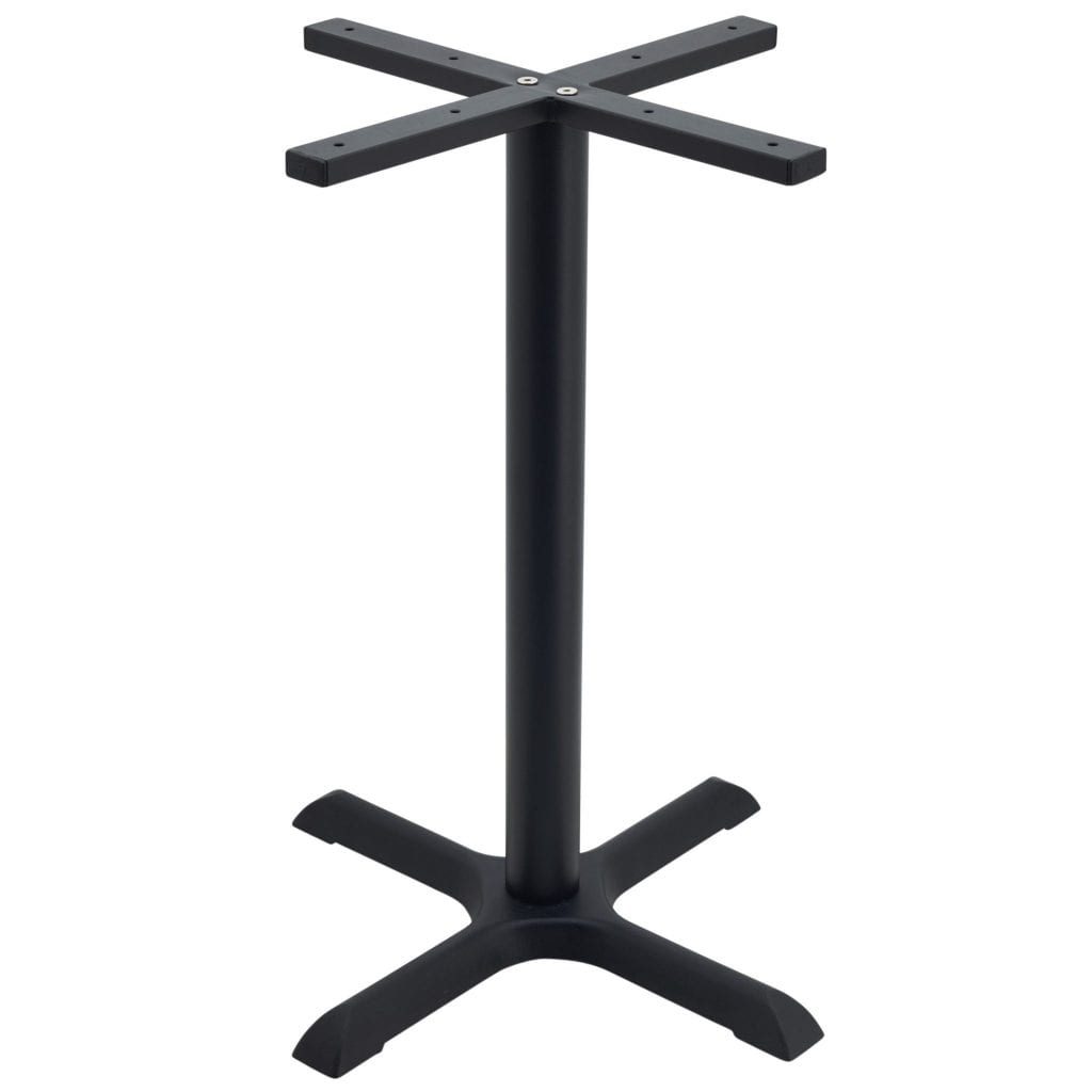 Maxwell Dining Table in Matte Black with Round Pole