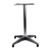 Roma Aluminium Table Base in Silver with FLAT Technology Table Feet Equalizers