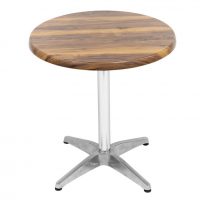 700mm Round Shesman Isotop Table Top with Silver Roma Base
