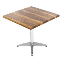 800mm Square Shesman Isotop Table Top with Silver Roma Base