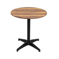 700mm Round Shesman Sliq Isotop Table Top with Black Roma Base