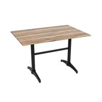 800 x 1200mm Shesman Sliq Isotop Table Top with Black Roma Base