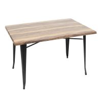800 x 1200mm Shesman Isotop Table Top with Black Tolix Base