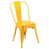 Replica Tolix Chair in Matte Yellow