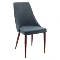 Windsor Chair in Light Grey with Walnut Legs