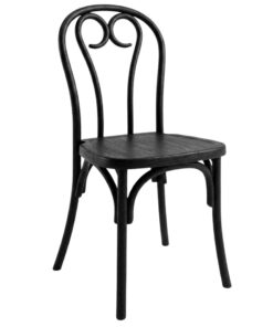 Polypropylene Cabaret Heart Chair in Black