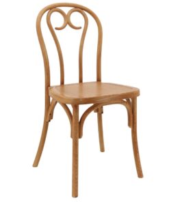 Polypropylene Cabaret Heart Chair in Natural Timber Look