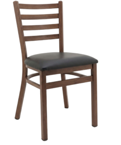 Steel Ladderback Chair in Walnut